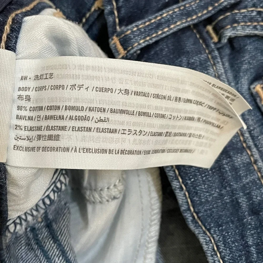 Abercrombie‎ Kids Girls Denim Distressed Cuffed Midi Shorts Size 13 14